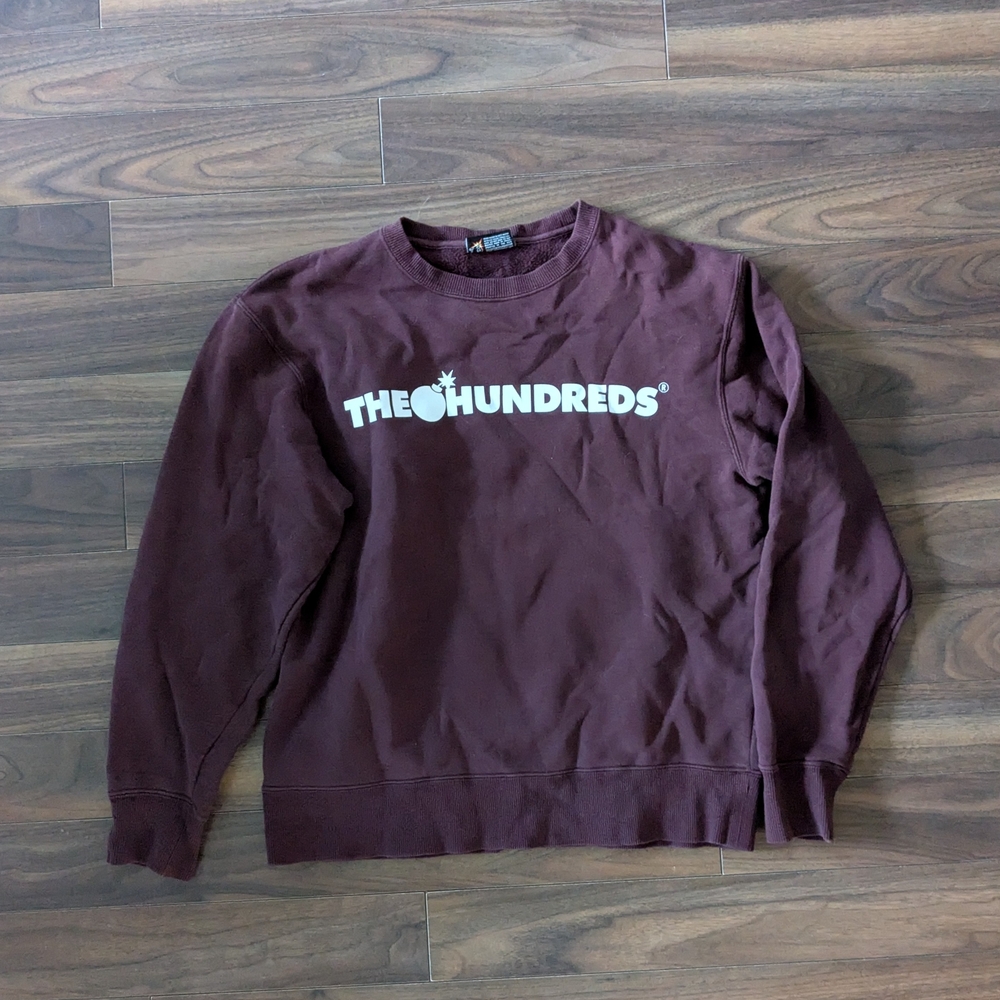The Hundreds Men's Burgundy Crewneck Sweater